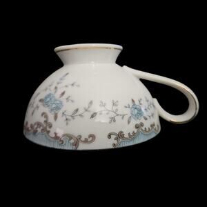 Imperial China Seville Bouillon Cups Set of 4 Blue Floral Japan W Dalton